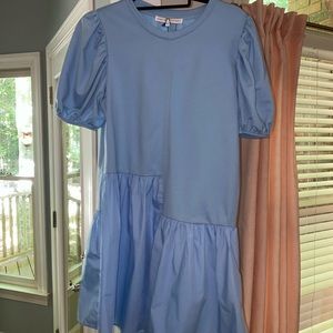 English factory blue dress